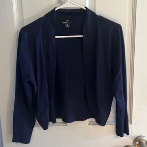 Ronnie Nicole cropped cardigan size small in navy
